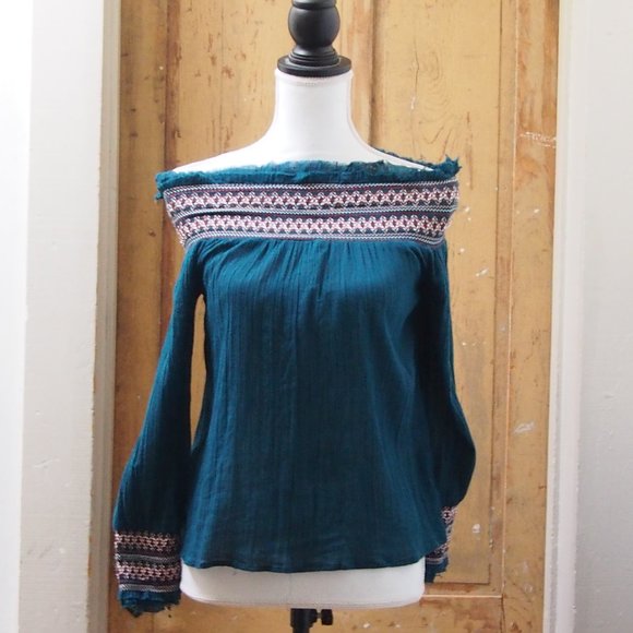 Love Sam Tops - Love Sam for Anthropologie Off-Shoulder Boho Top